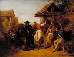 The Tired Soldier Resting at a Roadside Well